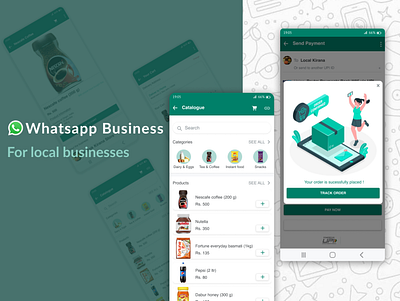 Whatsapp Business for local businesses app case study design designing figma figma design product design prototyping ui uiux user story ux case study whatsapp whatsapp business