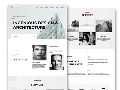Architecture Website Design architecture website business website design illustration landing page design idea webdesign website design website design idea wordpress website