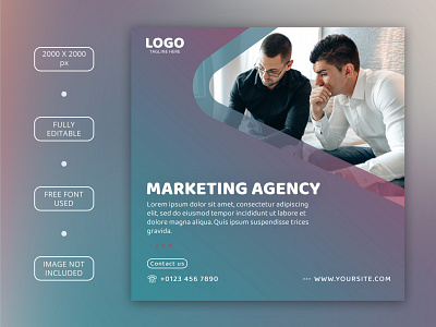 Digital marketing agency corporate social media post template