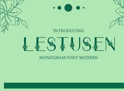Lestusen Monogram branding decorative design display font fontmonogram logo monogram