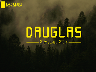 Dauglas Futuristic Font branding decorative graphic design logo monogram typography