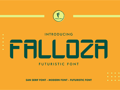 Falloza Futuristic Font branding decorative design display font logo monogram