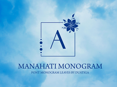 Manahati Monogram branding decorative design display font logo monogram