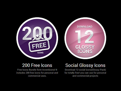 Freebies download free glossy icon vector