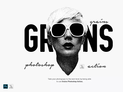 Grains Photoshop Action graphic design