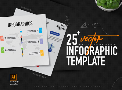 25+ Vector Infographics Templates - Mockup branding design graphic design illustration mokeups photoshop ui vector