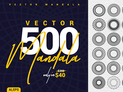 Collection 500 Mandala Vector - Graphics / Illustrations