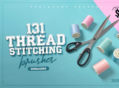 131 Thread Stitching Brushes branding brushes design graphic design illustration new new things photoshop vector