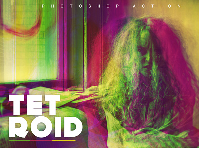 Tetroid Photoshop Action 3 dimensional 3 dimmensions 3d action action adobe artistic atn avator cinema effect colorful photoshop 1 click