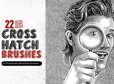 22 Cross-Hatch Photoshop Brushes art brush brushes digital drawing painting photoshop prints sketch sketching vintage