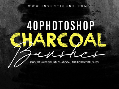 Charcoal Photoshop Brushes art branding charcoal digital graphic design illustration logo painting photoshop texture