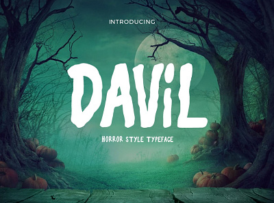 Davil Typeface branding devil font graphic design halloween horror photoshop spooky typeface