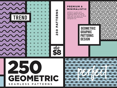 250 Geometric Seamless Patterns