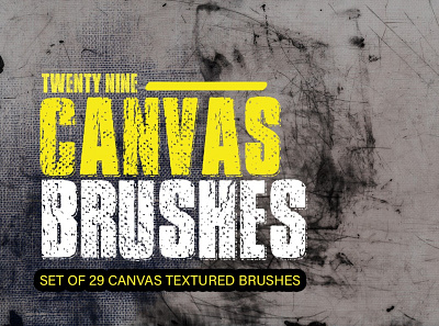 29 Realistic Canvas Brushes for Photoshop art artwork brushes design digital graphic design illustration painting photoshop texture