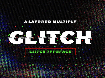 Glitch Font branding design distort effect font glitch graphic design photoshop rough typeface typography