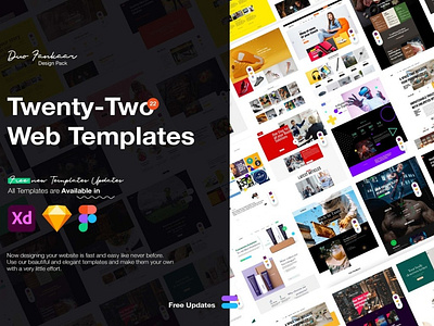 22 Trendy XD/Figma/Sketch Website Templates