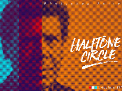 Halftone Circle Photoshop Action halftone image