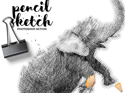 Pencil Sketch - Photoshop Action action actions art lines pencil photoshop sketch