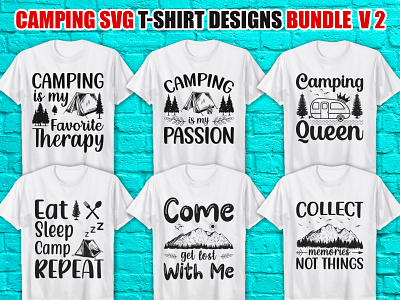 This is My Camping SVG T-Shirt Design Bundle V2 adventure apparel badge camp campsite clothing cut file design fashion illustration journey lettering logo mountain nature summertime svg svg bundle tourism travel