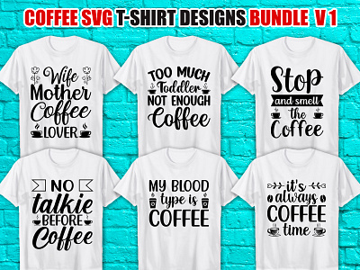 This is My Coffee SVG T-Shirt Design Bundle clothes coffee creative svg