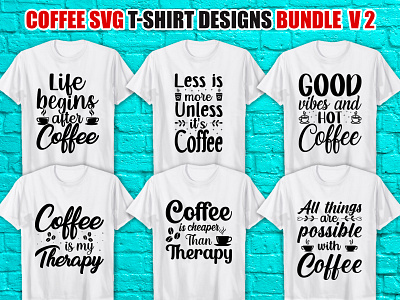 This is My Coffee SVG T-Shirt Design Bundle apparel clothing coffee svg shirt design svg