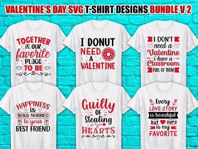 This is My Valentines day SVG T-Shirt Design Bundle apparel badge clothing design svg svg bundle valentine