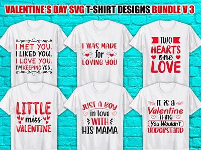 This is My Valentines day SVG T-Shirt Design Bundle apparel badge clothing design svg svg bundle valentine