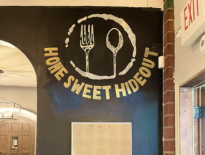 The Hideout Kitchen branding design icon illustration logo typography
