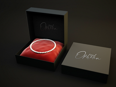 Packaging Box Design for Ophelia Jewellers branding design graphic design logo packag typography