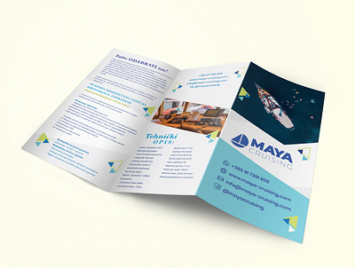 Maya Cruising - 3fold brochure design graphic design print