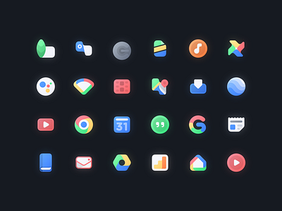 Nimbus Evo Icons - Google app design flat google icon illustration jailbreak logo minimal ui vector