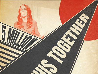 All IN THIS TOGETHER constructivism graphic design illustrator poster