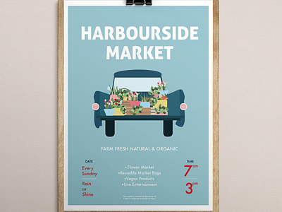 Harbourside Market design graphic design illustration poster vector