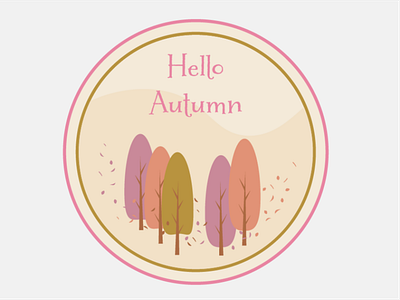 Hello Autumn challenge graphic design illustration illustrator
