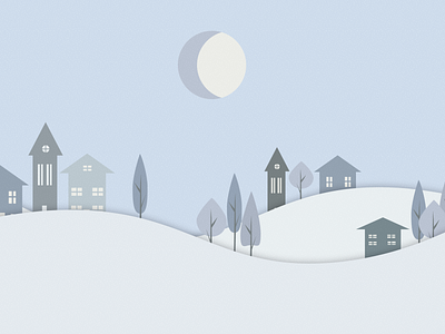 Winter Scene graphic design illustration weeklywarmup winter