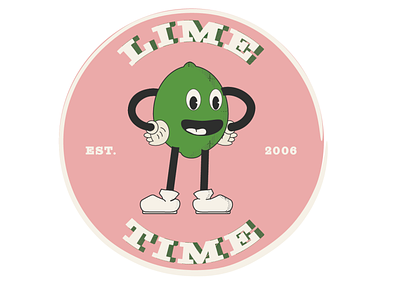 It's Lime Time! design graphic design illustration logo rubber hose