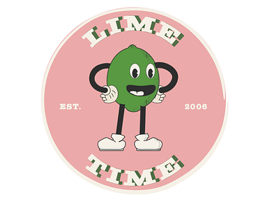 It's Lime Time! design graphic design illustration logo rubber hose