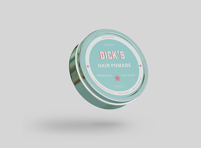 Dick's Hair Pomade branding graphic design logo typography