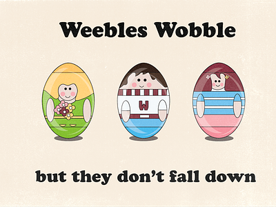 Weeble Wobble design graphic design illustration poster