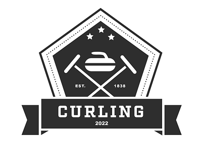 Curling challenge graphic design logo weekly warmup