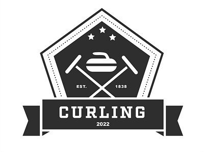 Curling challenge graphic design logo weekly warmup