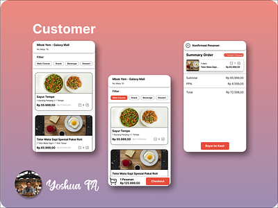 Ordering app design application design figma mobile mobile app restaurant ui ui design uiux