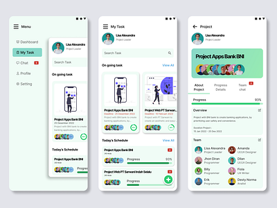 Task Management - Project Management Mobile App clean management mobile mobile design productivity project schedule task task manager ui ux