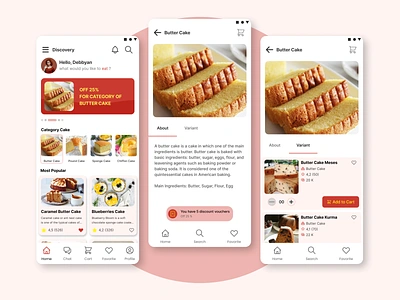 Cake Shop - E-Commerce baker bakery cake cake shop cakery cakeshop design e commerce design ecommerce mobile app design mobile design mobile ui online store shopping shopping app ui ux