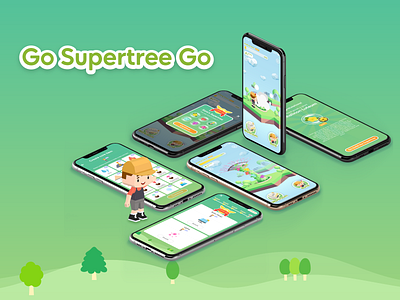 Supertree Game for Gardens by the Bay homepage illustration ui ux