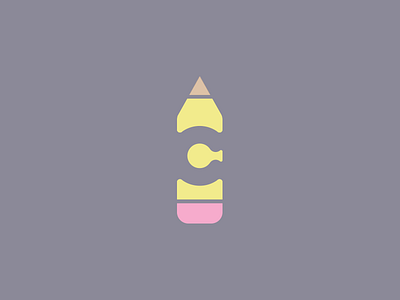 C + Pencil ackd branding design logo