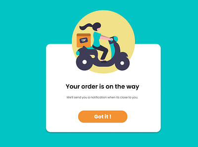 Pop-up/Overlay | Daily UI #016 016 dailyui dailyui016 delivery app food food delivery overlay pop up