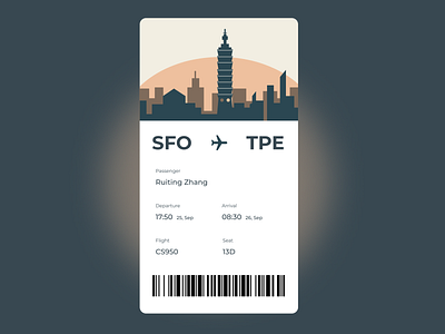 Boarding Pass | Daily UI #024