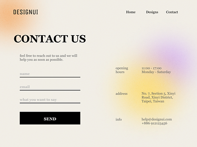 Contact Us | Daily UI #028