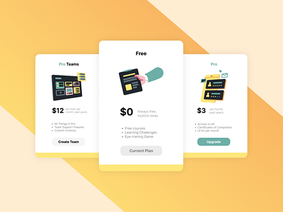 Pricing | Daily UI #030 app card dailyui design gradient illustration pricing ui web